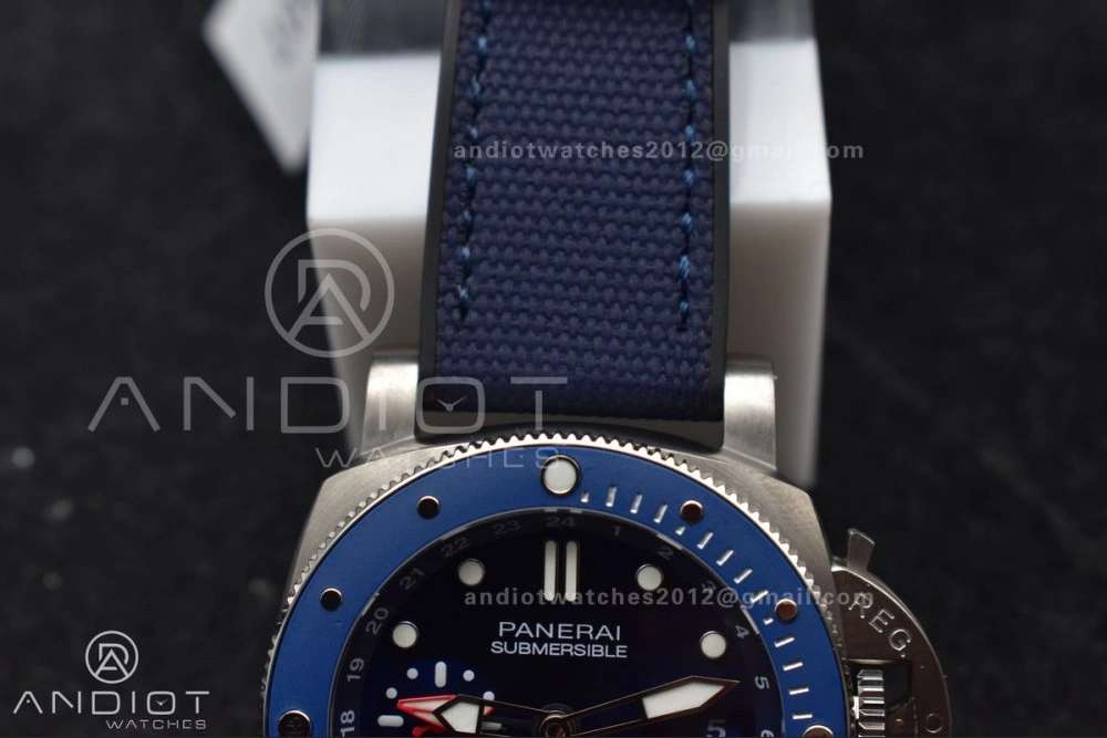 Modern PAM1507 Submersible GMT Luna Rossa 42mm VSF 1:1 Best Edition on Blue Nylon Strap P 329