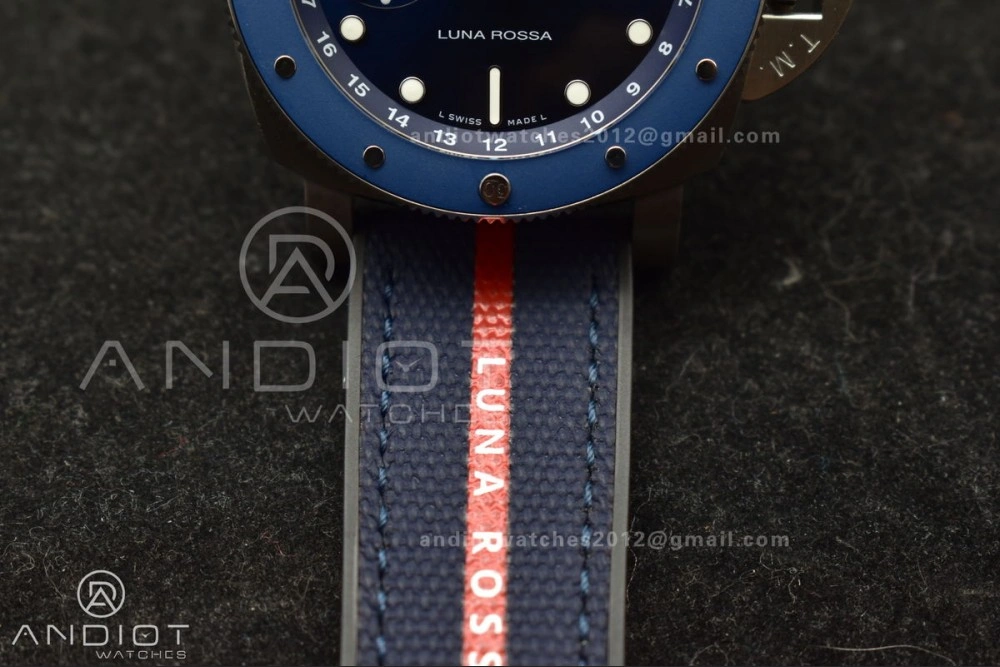 Modern PAM1507 Submersible GMT Luna Rossa 42mm VSF 1:1 Best Edition on Blue Nylon Strap P 329