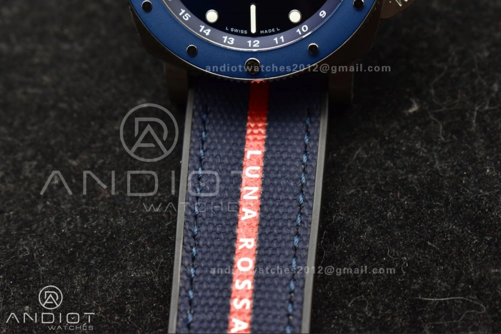 Modern PAM1507 Submersible GMT Luna Rossa 42mm VSF 1:1 Best Edition on Blue Nylon Strap P 329
