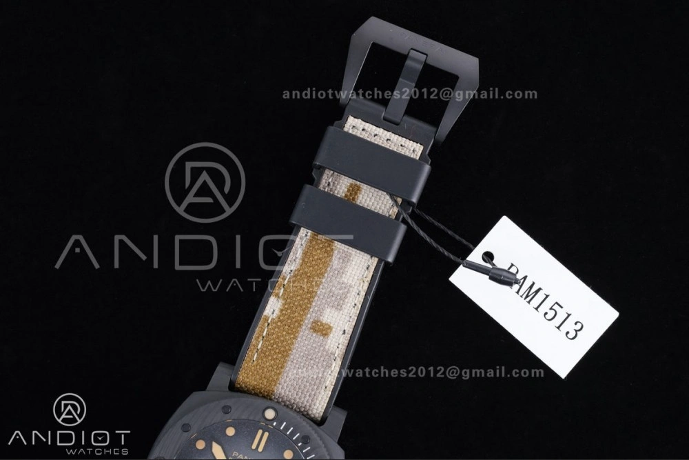PAM1513 Submersible 44mm VSF 1:1 Best Edition Gray Ombre Dial on Camouflage Strap P Sophisticated 327