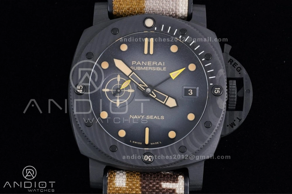 PAM1513 Submersible 44mm VSF 1:1 Best Edition Gray Ombre Dial on Camouflage Strap P Sophisticated 327