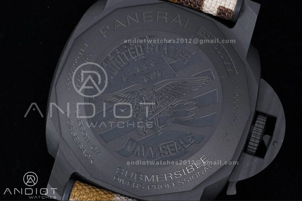 PAM1513 Submersible 44mm VSF 1:1 Best Edition Gray Ombre Dial on Camouflage Strap P Sophisticated 327