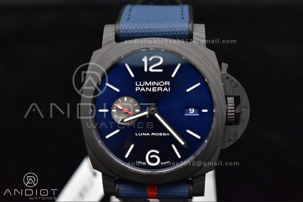 PAM1529 Luna Rossa Carbon-tech VSF 1:1 Best Edition on Blue Fabric Strap P.9010 Clone Fashionable 336