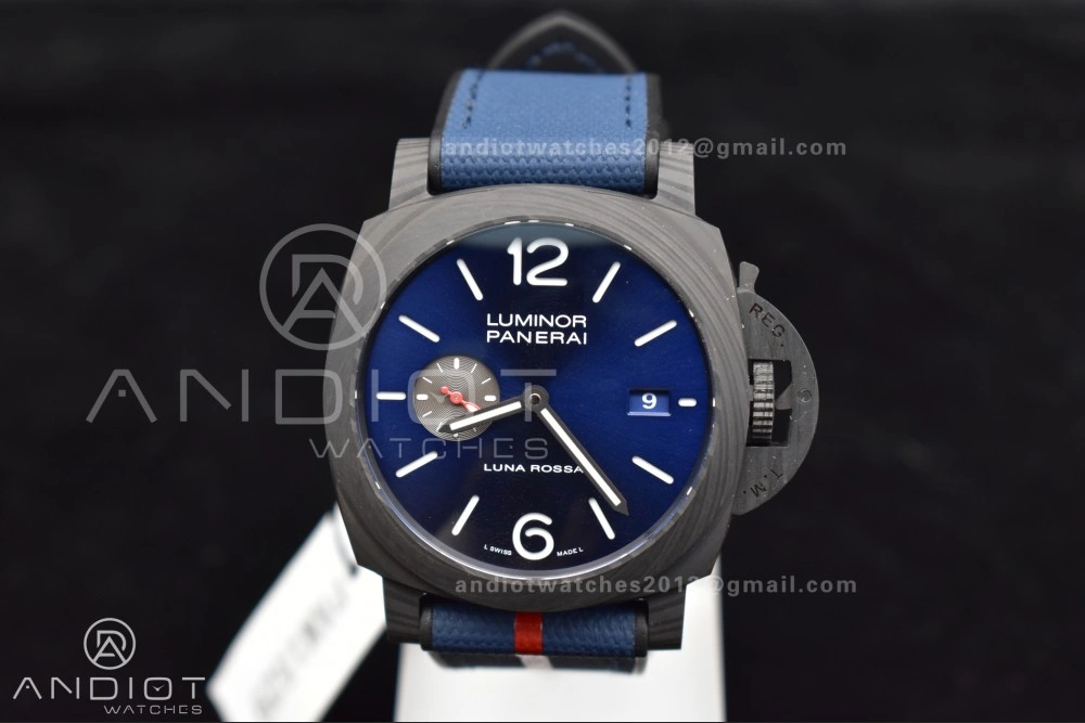PAM1529 Luna Rossa Carbon-tech VSF 1:1 Best Edition on Blue Fabric Strap P.9010 Clone Fashionable 336
