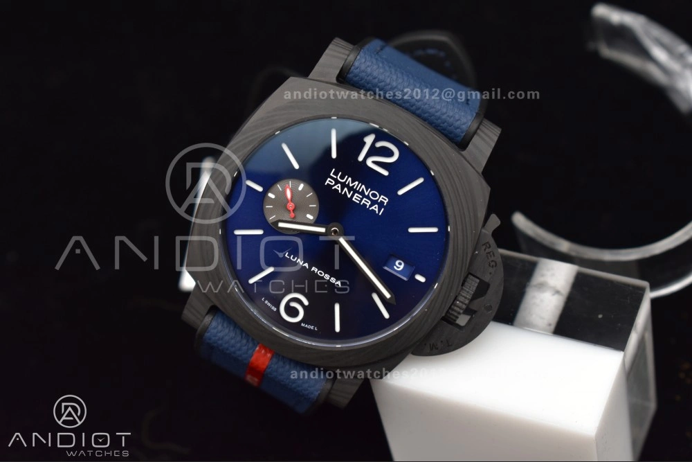 PAM1529 Luna Rossa Carbon-tech VSF 1:1 Best Edition on Blue Fabric Strap P.9010 Clone Fashionable 336