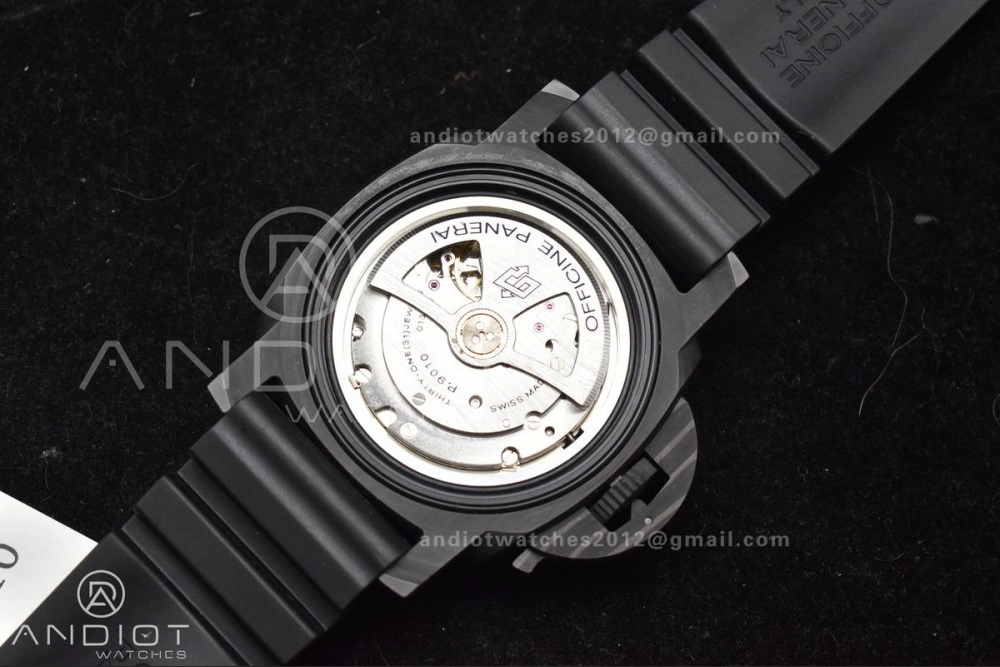 PAM1616 Carbotech 47mm VSF Best Edition Black Dial Blue Markers on Rubber Strap P.9010 Clone FastDry 345