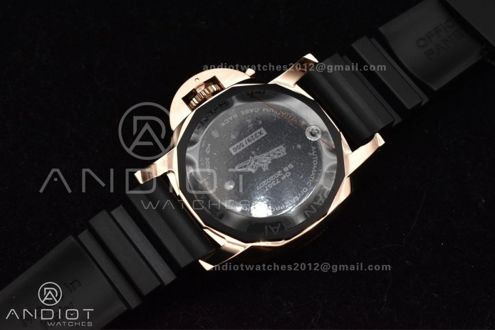 Original PAM2164 Submersible 42mm VSF Best Edition Black Dial on Black Rubber Strap P 325
