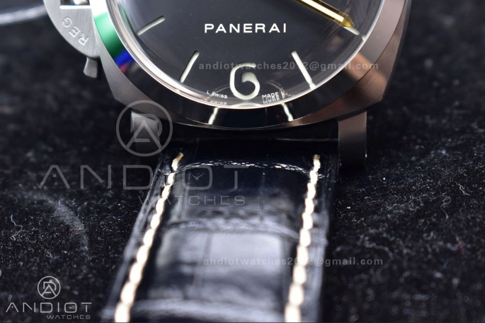 PAM217 H XF 1:1 Best Edition Superlumed Dial on Black Leather Strap A6497 with Y-Incabloc Sleek 993