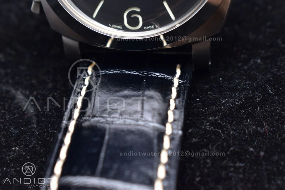 PAM217 H XF 1:1 Best Edition Superlumed Dial on Black Leather Strap A6497 with Y-Incabloc Sleek 993