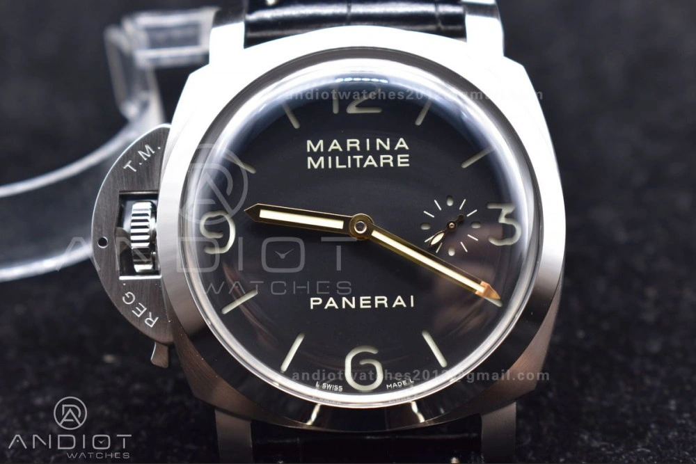 PAM217 H XF 1:1 Best Edition Superlumed Dial on Black Leather Strap A6497 with Y-Incabloc Sleek 993