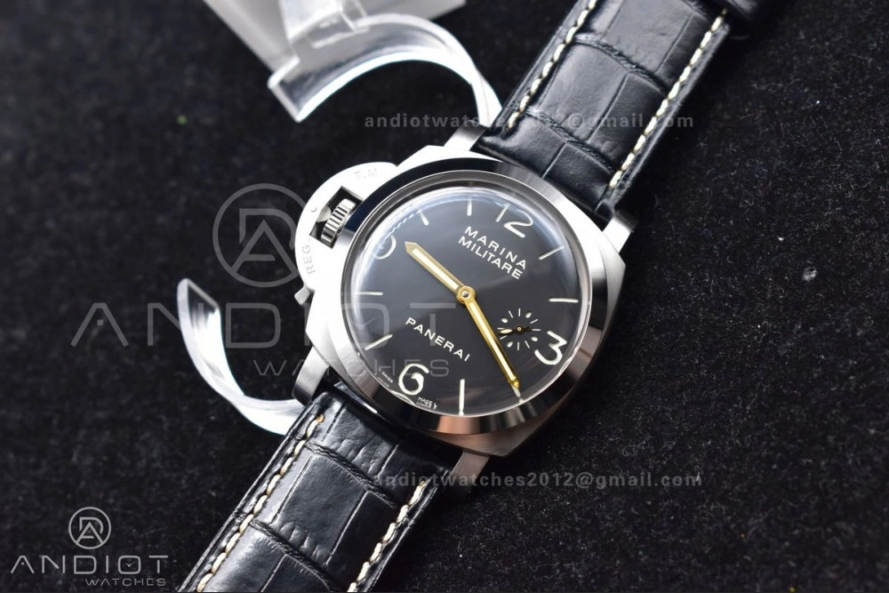 PAM217 H XF 1:1 Best Edition Superlumed Dial on Black Leather Strap A6497 with Y-Incabloc Sleek 993