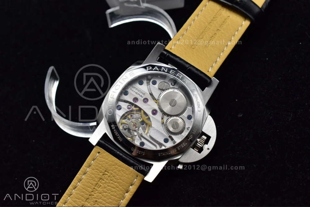 PAM217 H XF 1:1 Best Edition Superlumed Dial on Black Leather Strap A6497 with Y-Incabloc Sleek 993