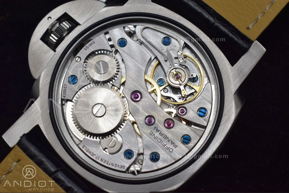 PAM217 H XF 1:1 Best Edition Superlumed Dial on Black Leather Strap A6497 with Y-Incabloc Sleek 993
