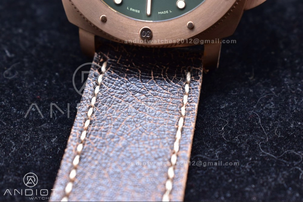 PAM382 N Bronzo VSF 1:1 Best Edition on Brown Distressed Calfskin Strap P.9000 Super Clone V Sleek 346