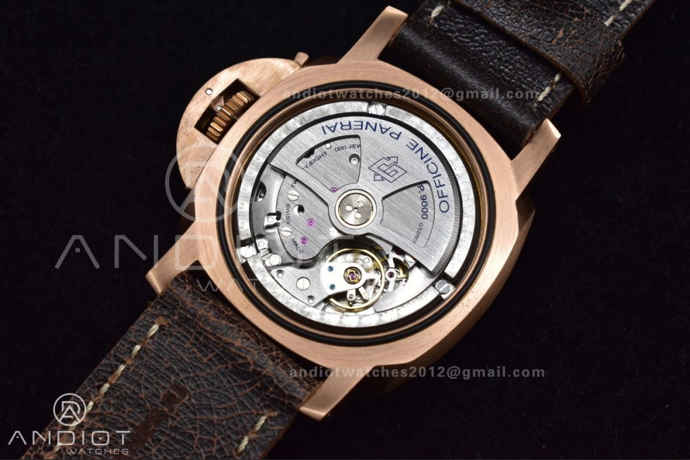 PAM382 N Bronzo VSF 1:1 Best Edition on Brown Distressed Calfskin Strap P.9000 Super Clone V Sleek 346