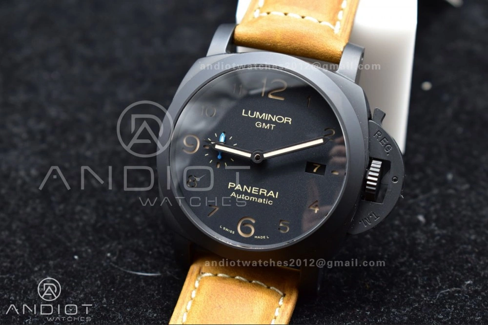 PAM441 O Real Ceramic SBF 1:1 Best Edition on Brown Asso Strap P.9001 Super Clone TechFriendly 339