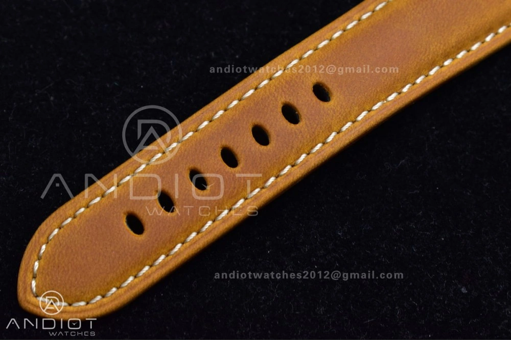 Original PAM441 O Real Ceramic SBF 1:1 Best Edition on Brown Asso Strap P.9001 Super Clone 442