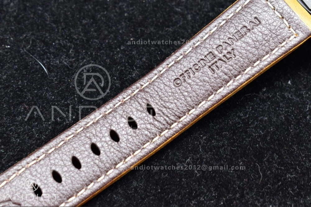 Original PAM441 O Real Ceramic SBF 1:1 Best Edition on Brown Asso Strap P.9001 Super Clone 442