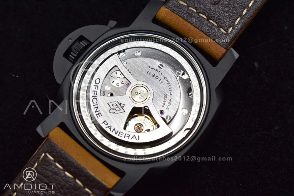 Original PAM441 O Real Ceramic SBF 1:1 Best Edition on Brown Asso Strap P.9001 Super Clone 442