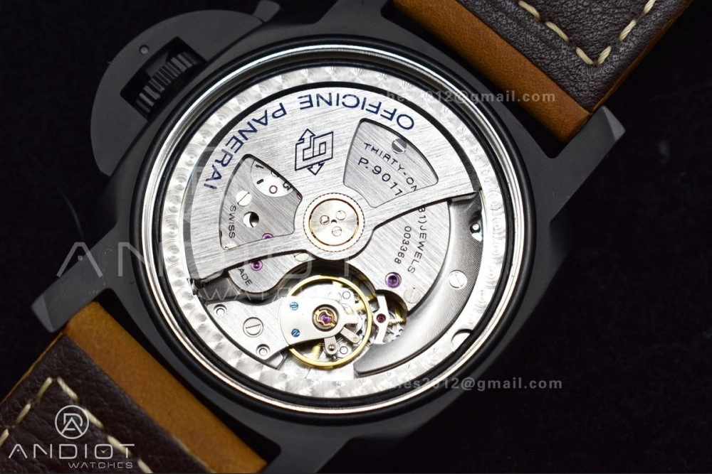 Original PAM441 O Real Ceramic SBF 1:1 Best Edition on Brown Asso Strap P.9001 Super Clone 442