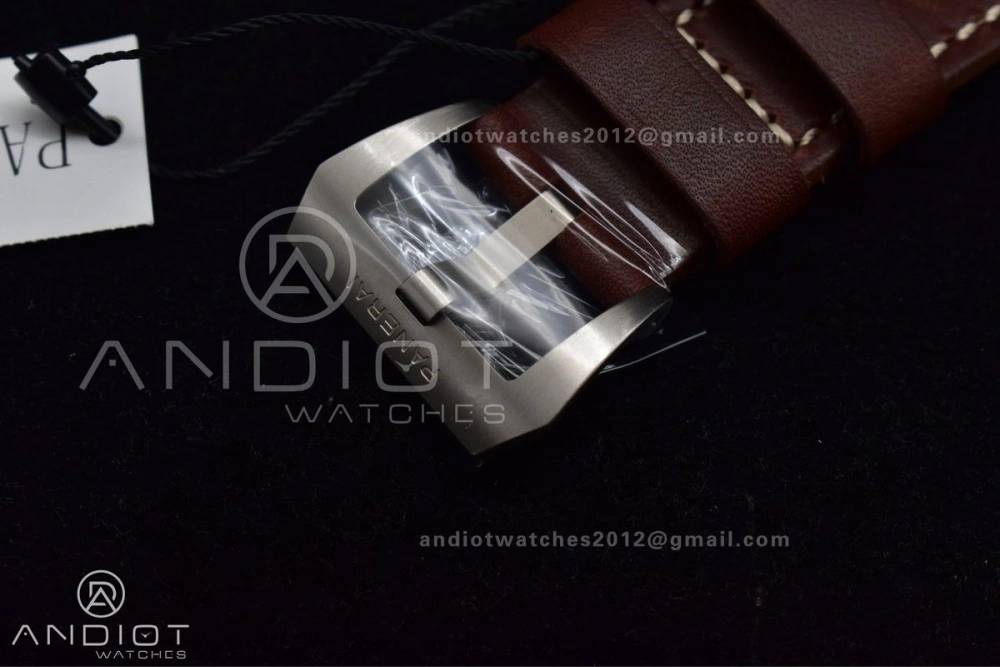 PAM968 V Bronzo VSF 1:1 Best Edition Brown Ceramic Bezel and Dial on Brown Calfskin Strap P.9010 Clone Functional 995