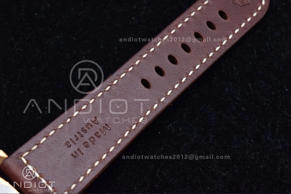 PAM968 V Bronzo VSF 1:1 Best Edition Brown Ceramic Bezel and Dial on Brown Calfskin Strap P.9010 Clone Functional 995