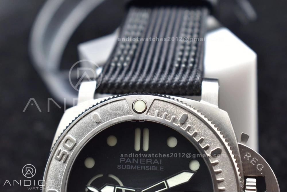 PAM984 Mike Horn Submersible VSF 1:1 Best Edition Black Dial on Black Nylon Strap P.9010 Clone TechFriendly 996