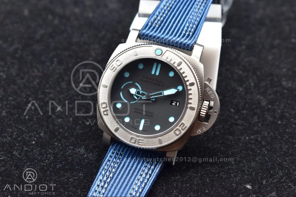 Durable PAM985 Mike Horn Submersible Tit Blue TI NY VSF P 351