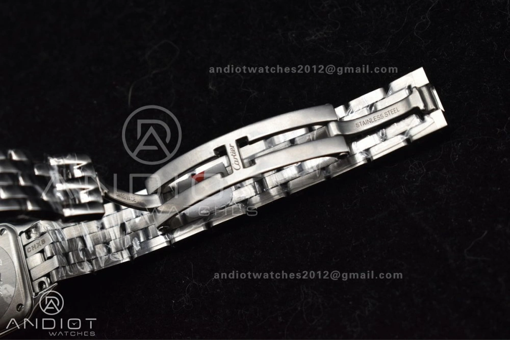 Panthère 22mm BVF 1:1 Best Edition SS White Dial Diamonds Bezel on SS Bracelet Ronda Quartz Neat 1006