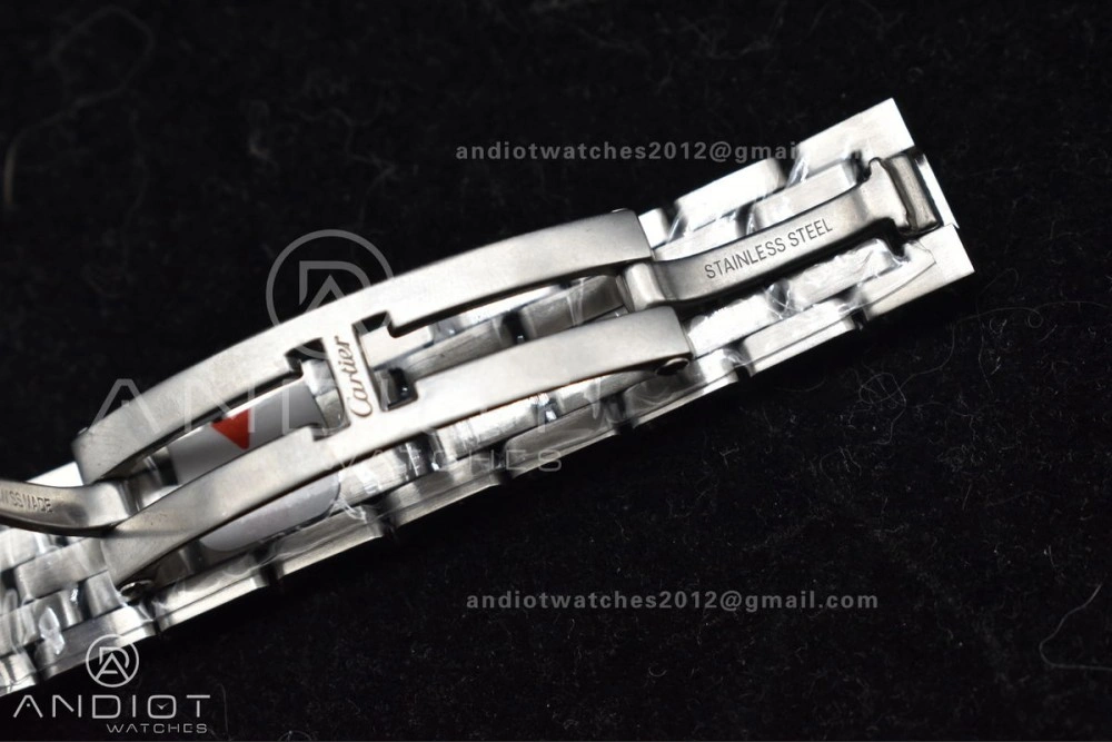 Panthère 22mm BVF 1:1 Best Edition SS White Dial Diamonds Bezel on SS Bracelet Ronda Quartz Neat 1006