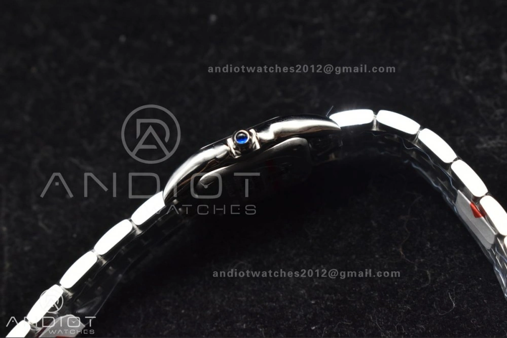 Panthère 22mm BVF 1:1 Best Edition SS White Dial Diamonds Bezel on SS Bracelet Ronda Quartz Neat 1006