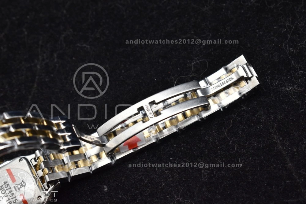 ZeroBulk Panthère 22mm BVF 1:1 Best Edition SS YG White Dial on SS YG Bracelet Ronda Quartz 213