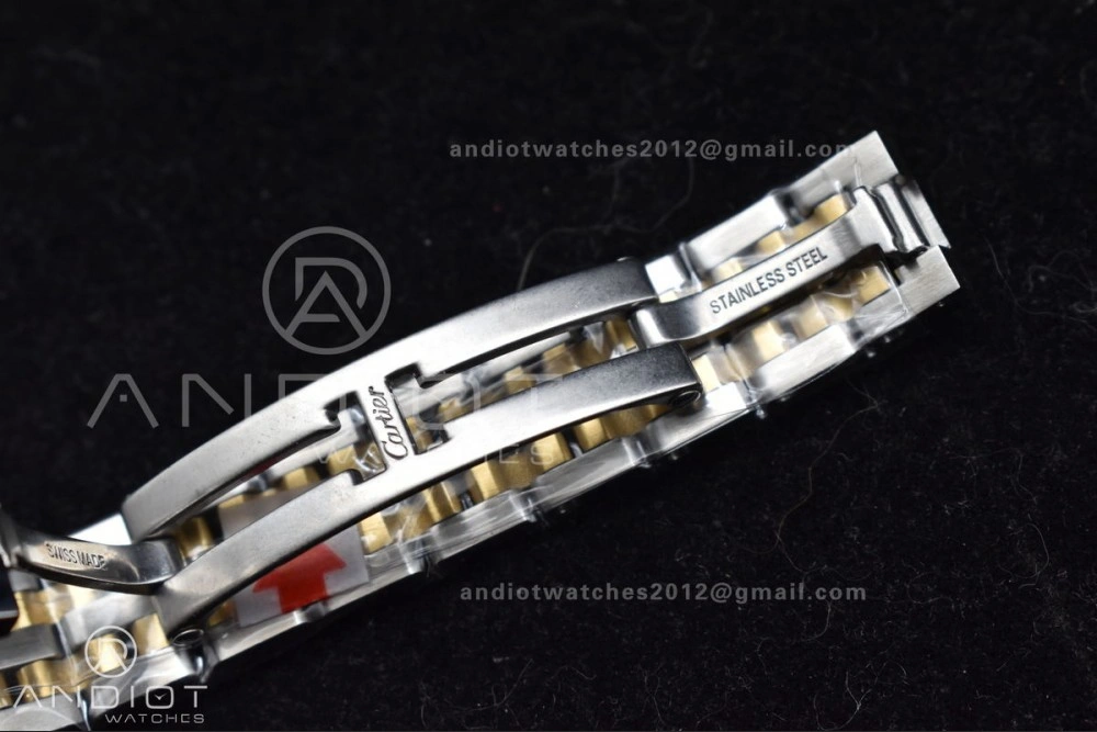 ZeroBulk Panthère 22mm BVF 1:1 Best Edition SS YG White Dial on SS YG Bracelet Ronda Quartz 213