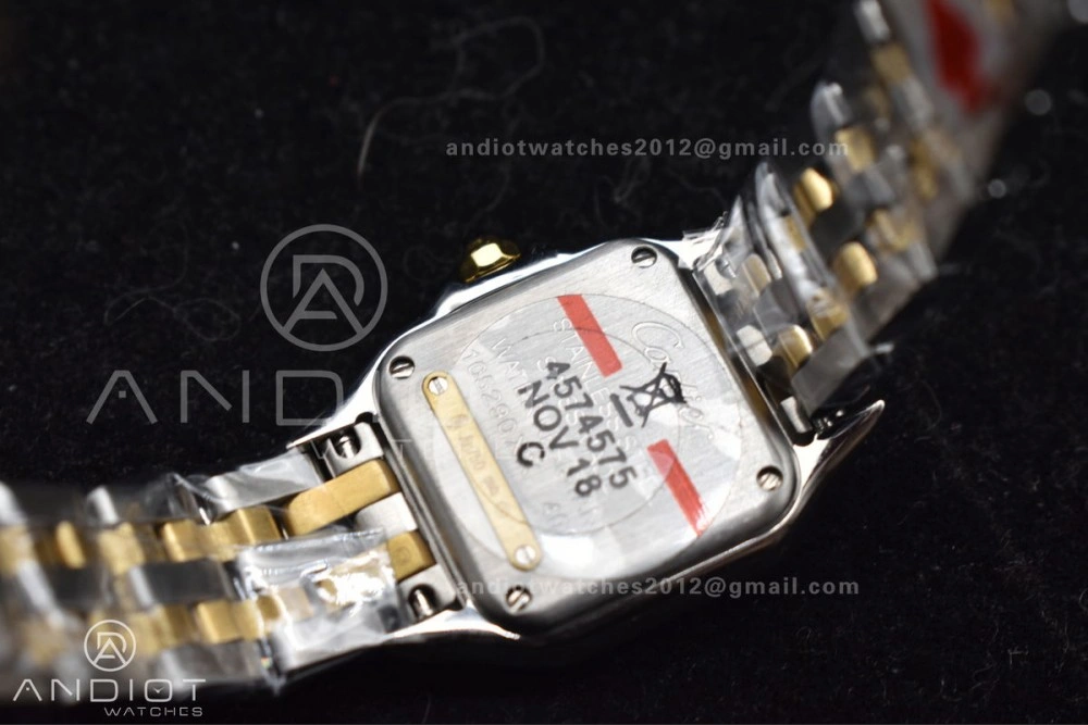 ZeroBulk Panthère 22mm BVF 1:1 Best Edition SS YG White Dial on SS YG Bracelet Ronda Quartz 213