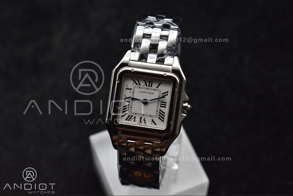 Panthère 27mm BVF 1:1 Best Edition SS White Dial on SS Bracelet Ronda Quartz SoftTouch 231