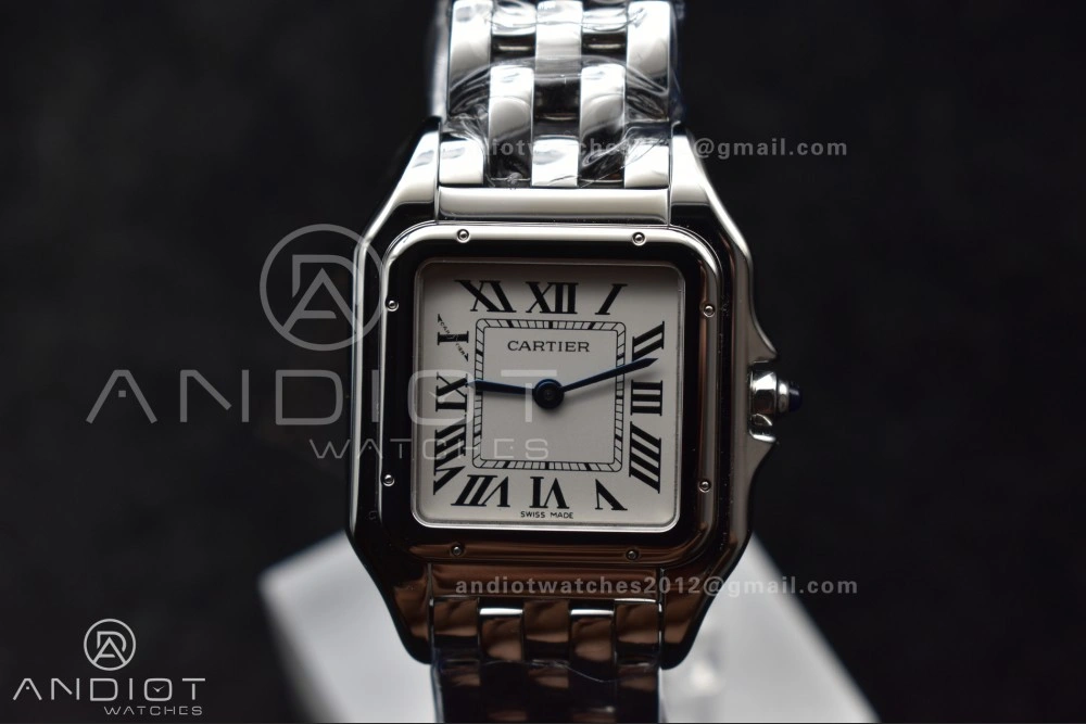 Panthère 27mm BVF 1:1 Best Edition SS White Dial on SS Bracelet Ronda Quartz SoftTouch 231