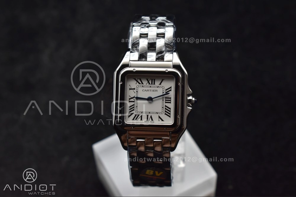 Panthère 27mm BVF 1:1 Best Edition SS White Dial on SS Bracelet Ronda Quartz SoftTouch 231