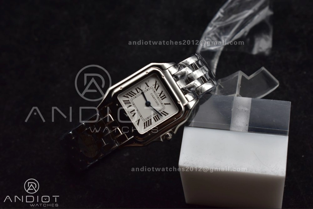 Panthère 27mm BVF 1:1 Best Edition SS White Dial on SS Bracelet Ronda Quartz SoftTouch 231