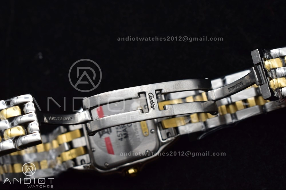 Panthère 27mm BVF 1:1 Best Edition SS YG White Dial Stainless Bezel on SS YG Bracelet Ronda Quartz BestValue 234
