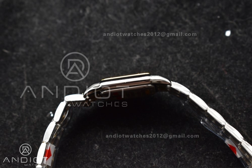 Panthère 27mm BVF 1:1 Best Edition SS YG White Dial Stainless Bezel on SS YG Bracelet Ronda Quartz BestValue 234