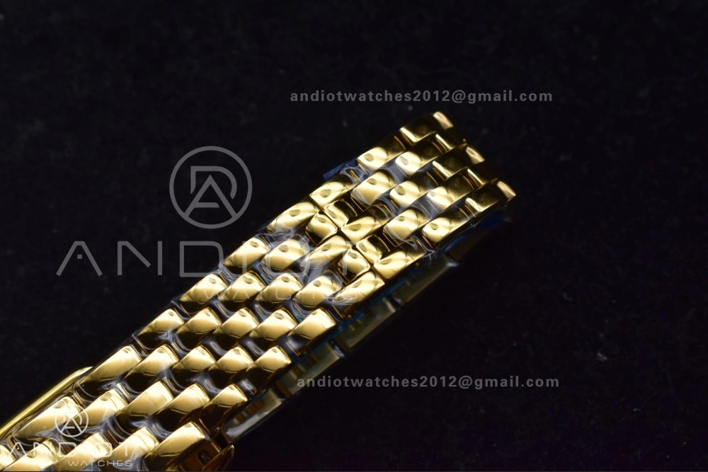 EasyMatch Panthère 27mm BVF 1:1 Best Edition YG White Dial on YG Bracelet Ronda Quartz 211