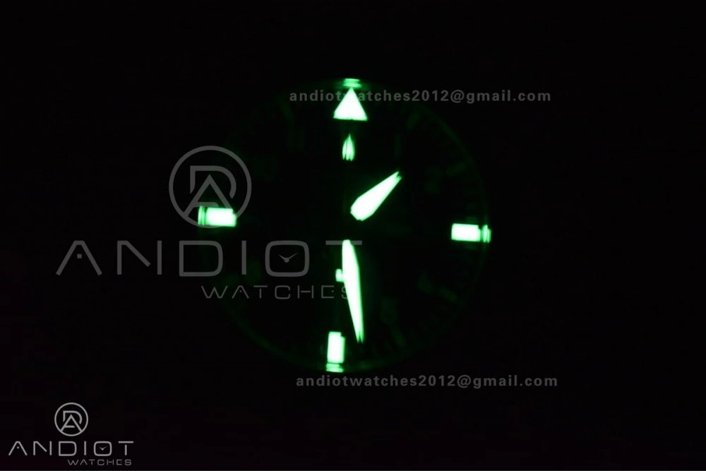 Pilot Chrono SS AZF 1:1 Best Edition Blue Dial Orange Hand on Blue Leather Strap A Stretchable 1004