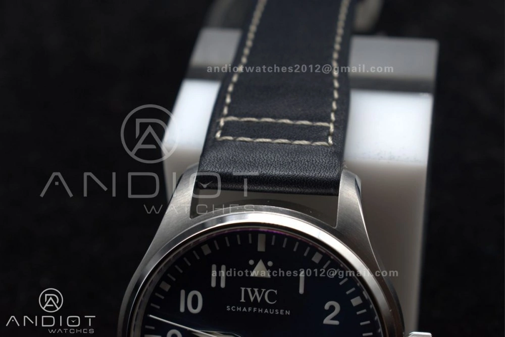 Pilot Mark XX IW328203 ZF 1:1 Best Edition Blue Dial on Dark Blue Leather Strap A Comfortable 293