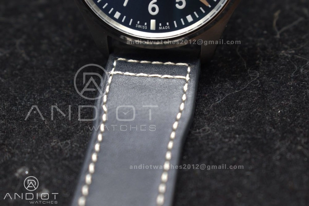 Pilot Mark XX IW328203 ZF 1:1 Best Edition Blue Dial on Dark Blue Leather Strap A Comfortable 293