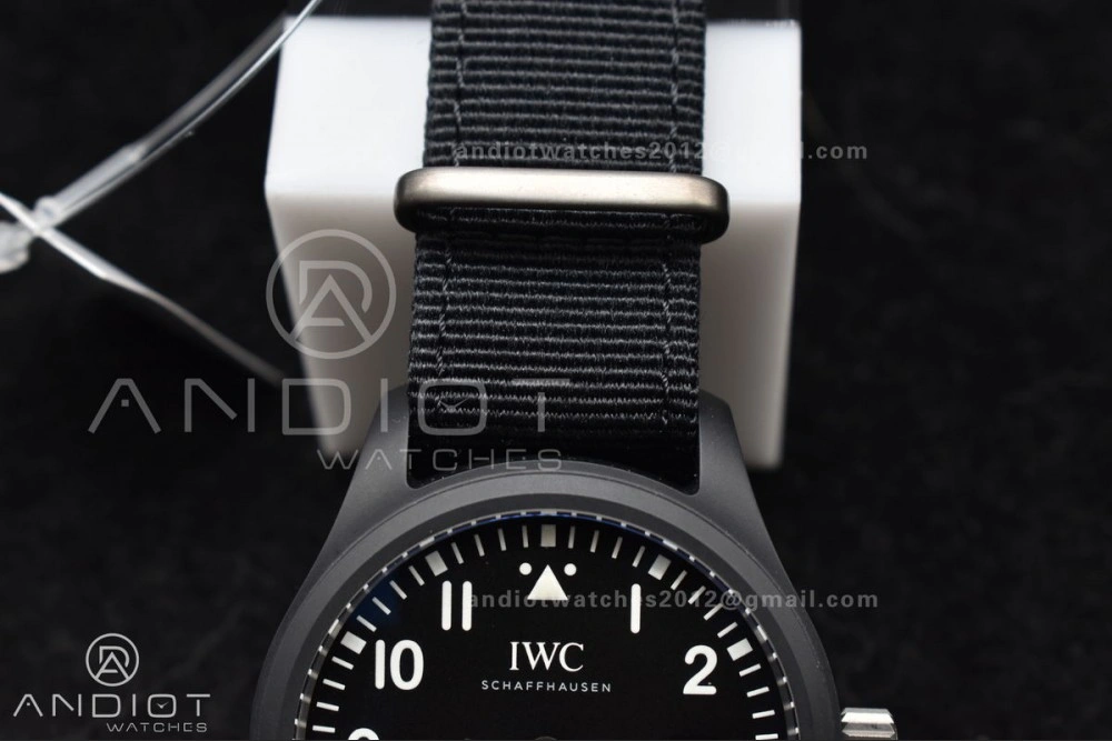 Bright Pilot's Watch Top Gun Black Ceramic IW326901 V7F 1:1 Best Edition on Black Nylon Strap A 292