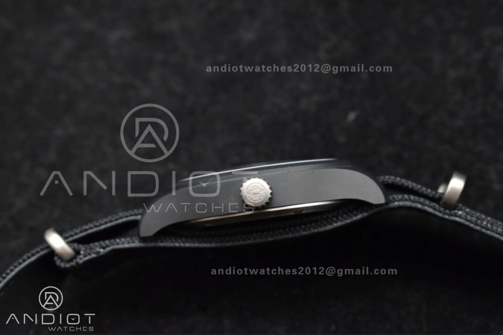 Bright Pilot's Watch Top Gun Black Ceramic IW326901 V7F 1:1 Best Edition on Black Nylon Strap A 292