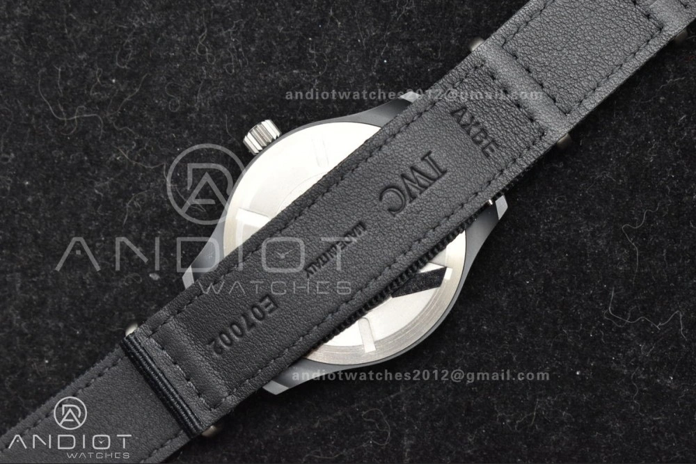 Bright Pilot's Watch Top Gun Black Ceramic IW326901 V7F 1:1 Best Edition on Black Nylon Strap A 292