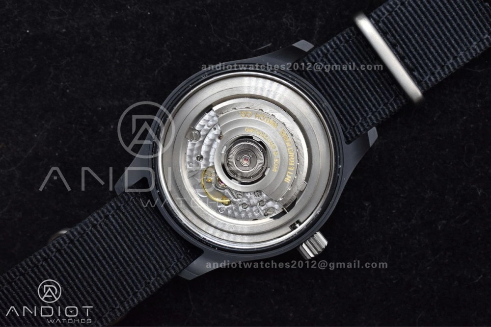 Bright Pilot's Watch Top Gun Black Ceramic IW326901 V7F 1:1 Best Edition on Black Nylon Strap A 292