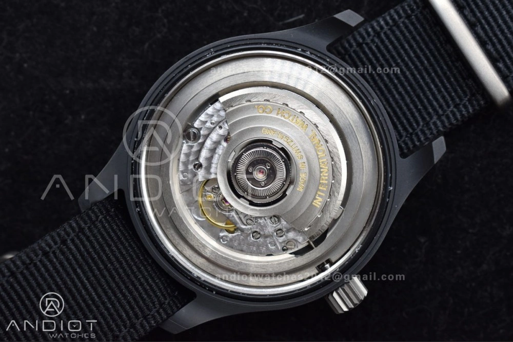 Bright Pilot's Watch Top Gun Black Ceramic IW326901 V7F 1:1 Best Edition on Black Nylon Strap A 292