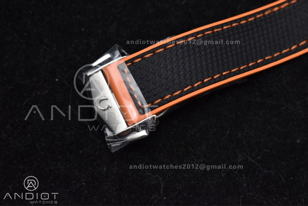 Planet Ocean 43.5mm SS VSF 1:1 Best Edition Black Orange Bezel Black Dial on Nylon Strap A8900 Super Clone V WaterResistant 37